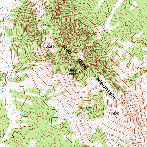 Topographic Map of Red Ring Mountain, NV