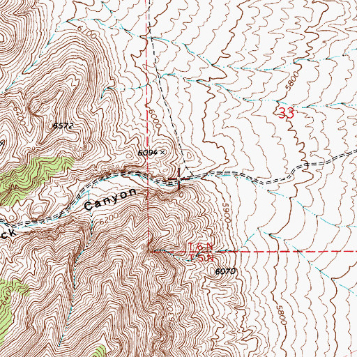 Topographic Map of Red Rock Canyon, NV