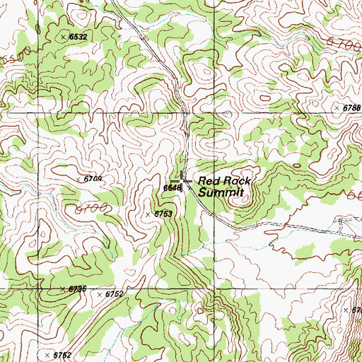 Topographic Map of Red Rock Summit, NV