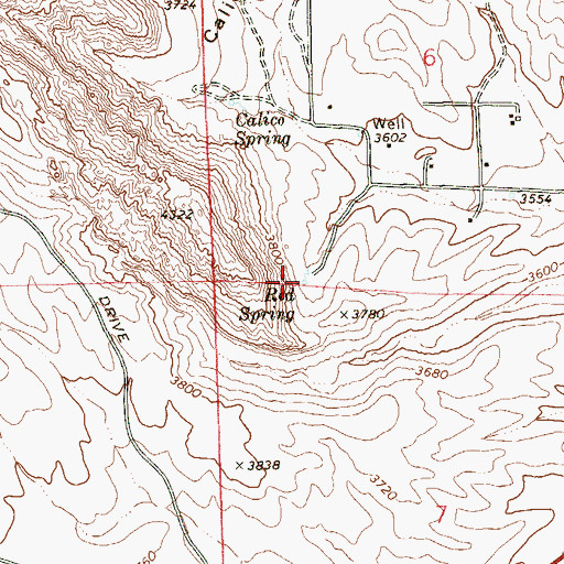 Topographic Map of Red Spring, NV