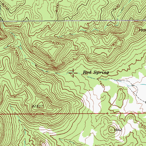Topographic Map of Red Spring, NV