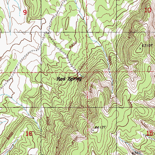 Topographic Map of Red Spring, NV