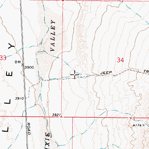 Topographic Map of Red Top Gulch, NV