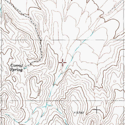 Topographic Map of Redrock Canyon, NV