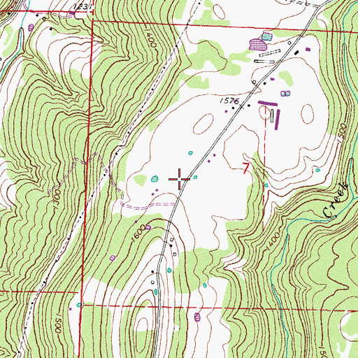Topographic Map of Strickler Post Office (historical), AR