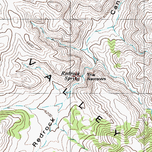 Topographic Map of Redrock Spring, NV