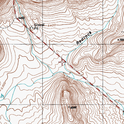 Topographic Map of Redrock Valley, NV