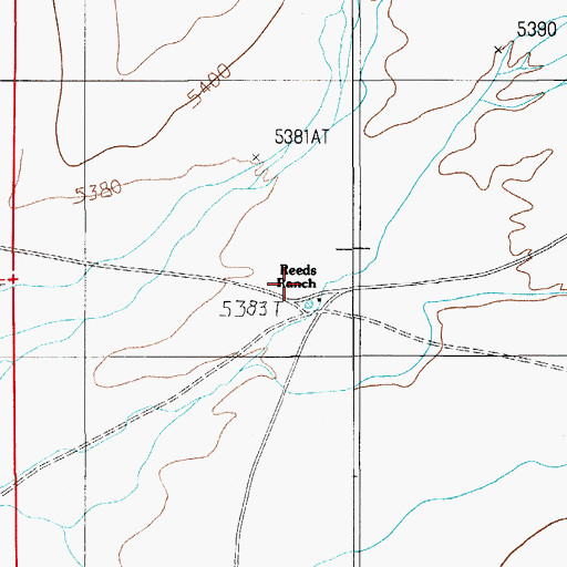 Topographic Map of Reeds Ranch, NV