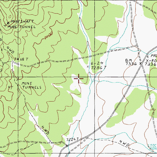 Topographic Map of Reese and Berry Canyon, NV