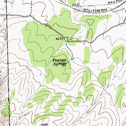 Topographic Map of Pequop Spring, NV