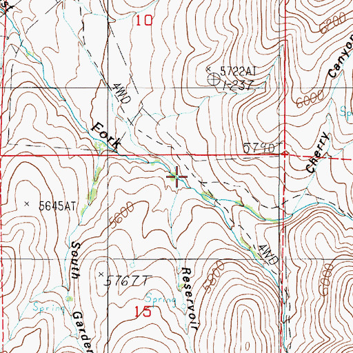 Topographic Map of Reservoir Canyon, NV