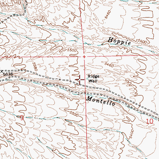 Topographic Map of Ridge Well, NV