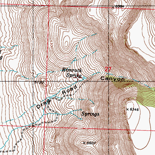 Topographic Map of Rimrock Spring, NV
