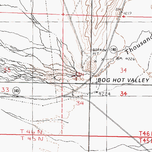 Topographic Map of Rincon Creek, NV