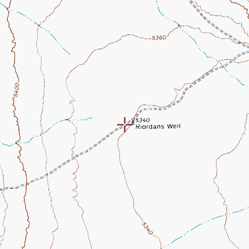 Topographic Map of Riordans Well, NV