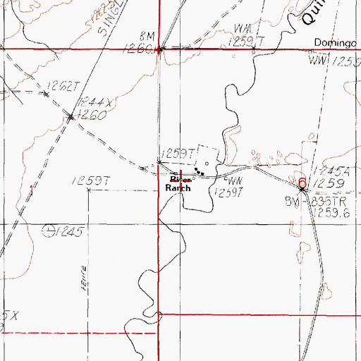 Topographic Map of River Ranch, NV