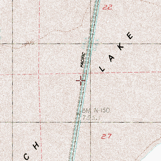 Topographic Map of Roach Lake, NV