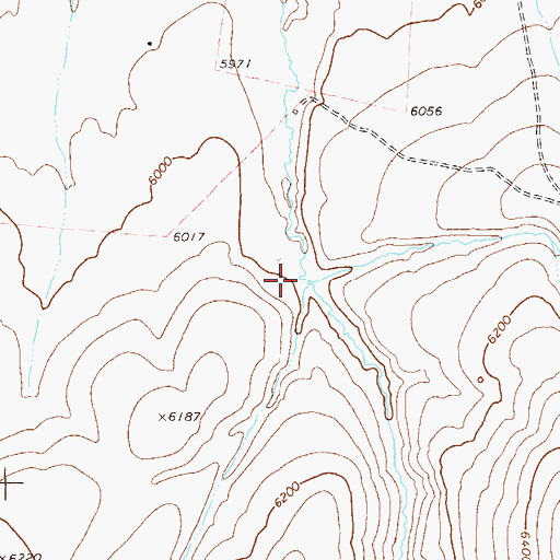 Topographic Map of Road Canyon, NV