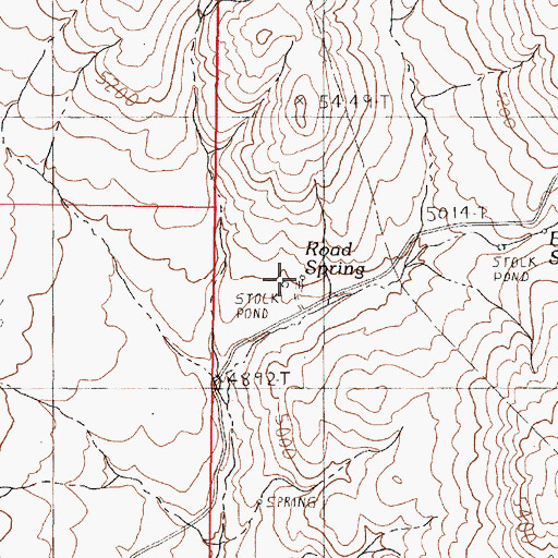 Topographic Map of Road Spring, NV