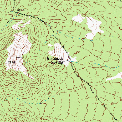 Topographic Map of Roadside Spring, NV