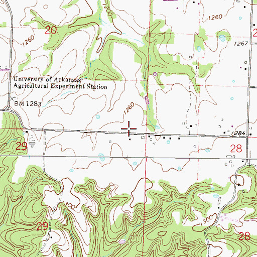 Topographic Map of Wheeler Post Office (historical), AR