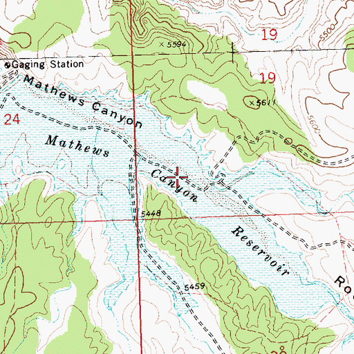 Topographic Map of Rock Canyon, NV