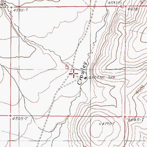 Topographic Map of Rock Creek, NV