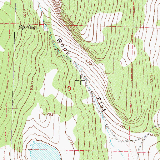 Topographic Map of Rock Flat, NV