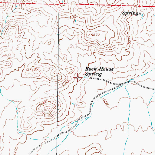 Topographic Map of Rock House Spring, NV