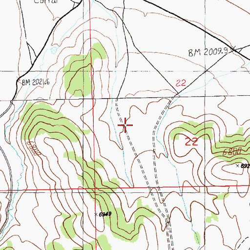 Topographic Map of Rock Spring Canyon, NV