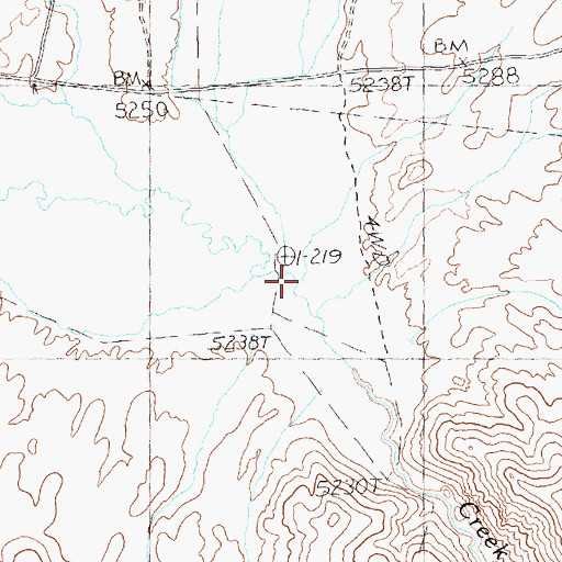 Topographic Map of Rock Spring Creek, NV