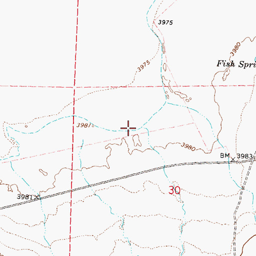 Topographic Map of Rock Springs Canyon, NV