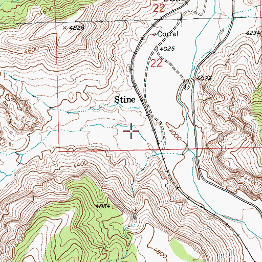 Topographic Map of Rock Springs Canyon, NV