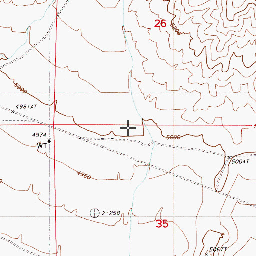 Topographic Map of Rocky Canyon, NV
