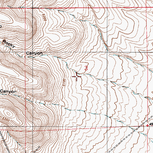Topographic Map of Rocky Canyon, NV