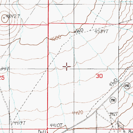 Topographic Map of Rocky Canyon, NV