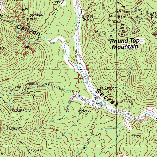 Topographic Map of Rocky Canyon, NV