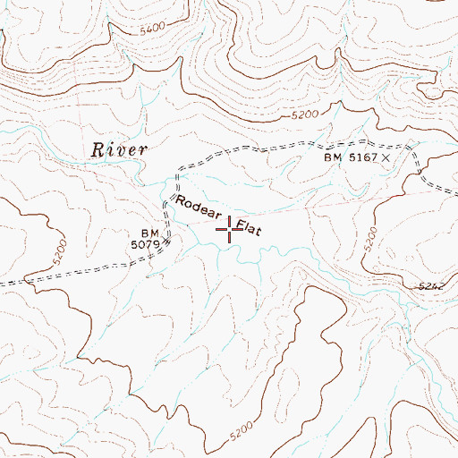 Topographic Map of Rodear Flat, NV
