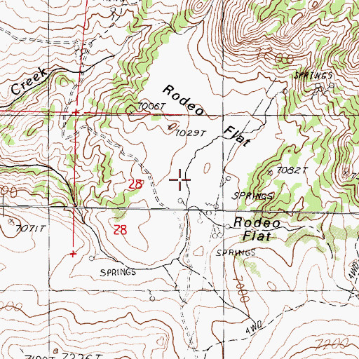 Topographic Map of Rodeo Flat, NV
