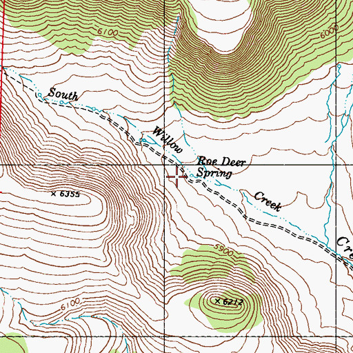 Topographic Map of Roe Deer Spring, NV