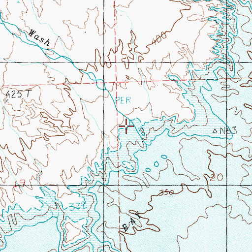 Topographic Map of Rogers Wash, NV