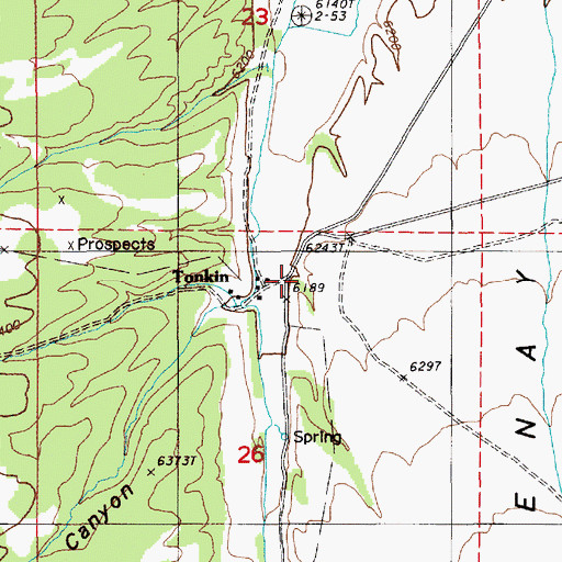 Topographic Map of Rooster Canyon, NV