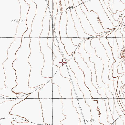 Topographic Map of Root Spring Canyon, NV