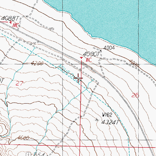 Topographic Map of Rose Creek, NV