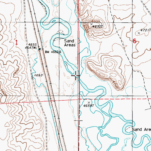 Topographic Map of Rose Dam, NV