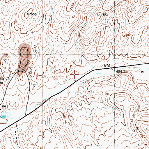 Topographic Map of Rosebud Canyon, NV