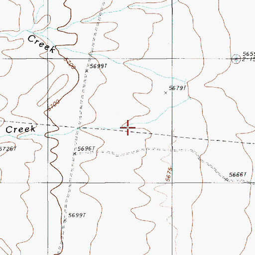 Topographic Map of Rosebush Creek, NV