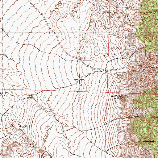 Topographic Map of Rough Canyon, NV