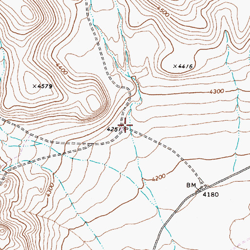 Topographic Map of Rough Canyon, NV