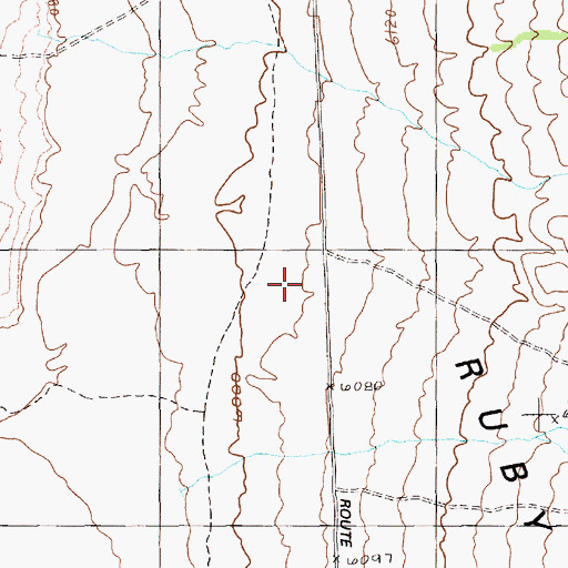 Topographic Map of Route of Elko-Hamilton Stage Lines, NV
